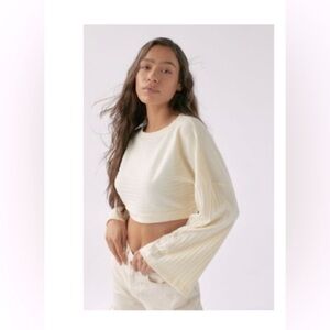 Urban Outfitters Cropped Flare Long-Sleeve Top..